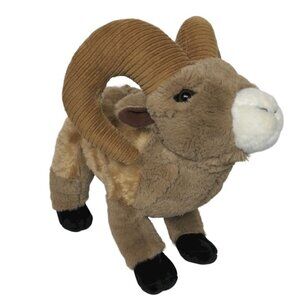 Wild Republic Brown Big Horn Sheep Mountain Plush Stuffed Animal 2015 12.25"